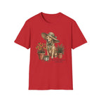 Golden Retriever with Plants Garden T-Shirt