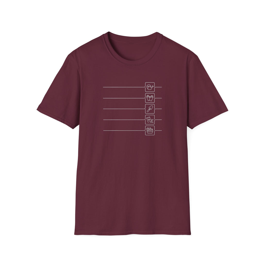 Minimalist Gardening Icons T-Shirt