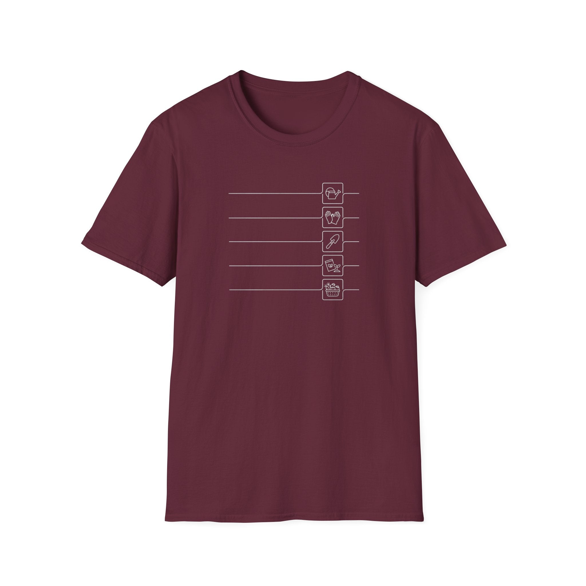 Minimalist Gardening Icons T-Shirt