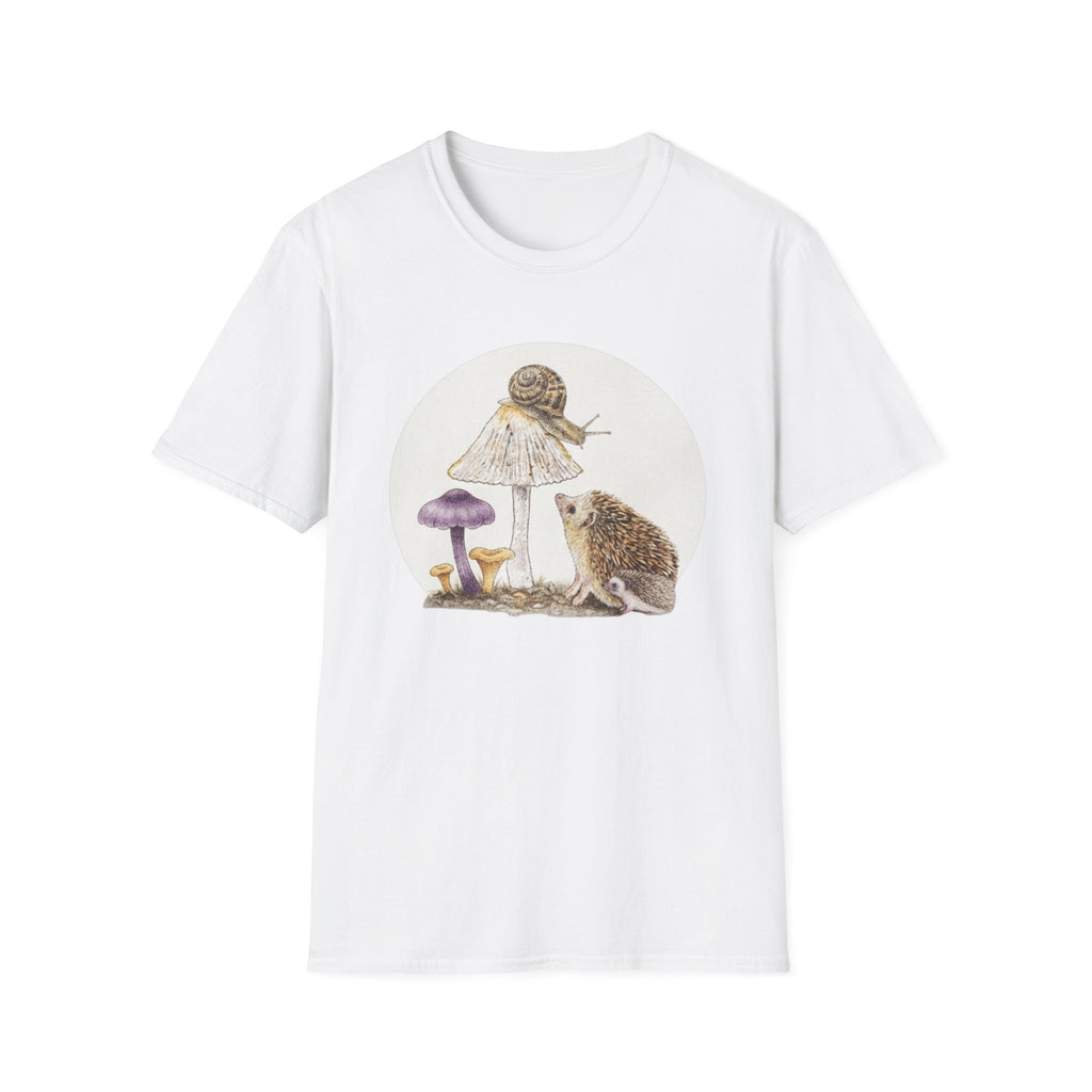 Hedgehog & Snail Mushroom T-Shirt