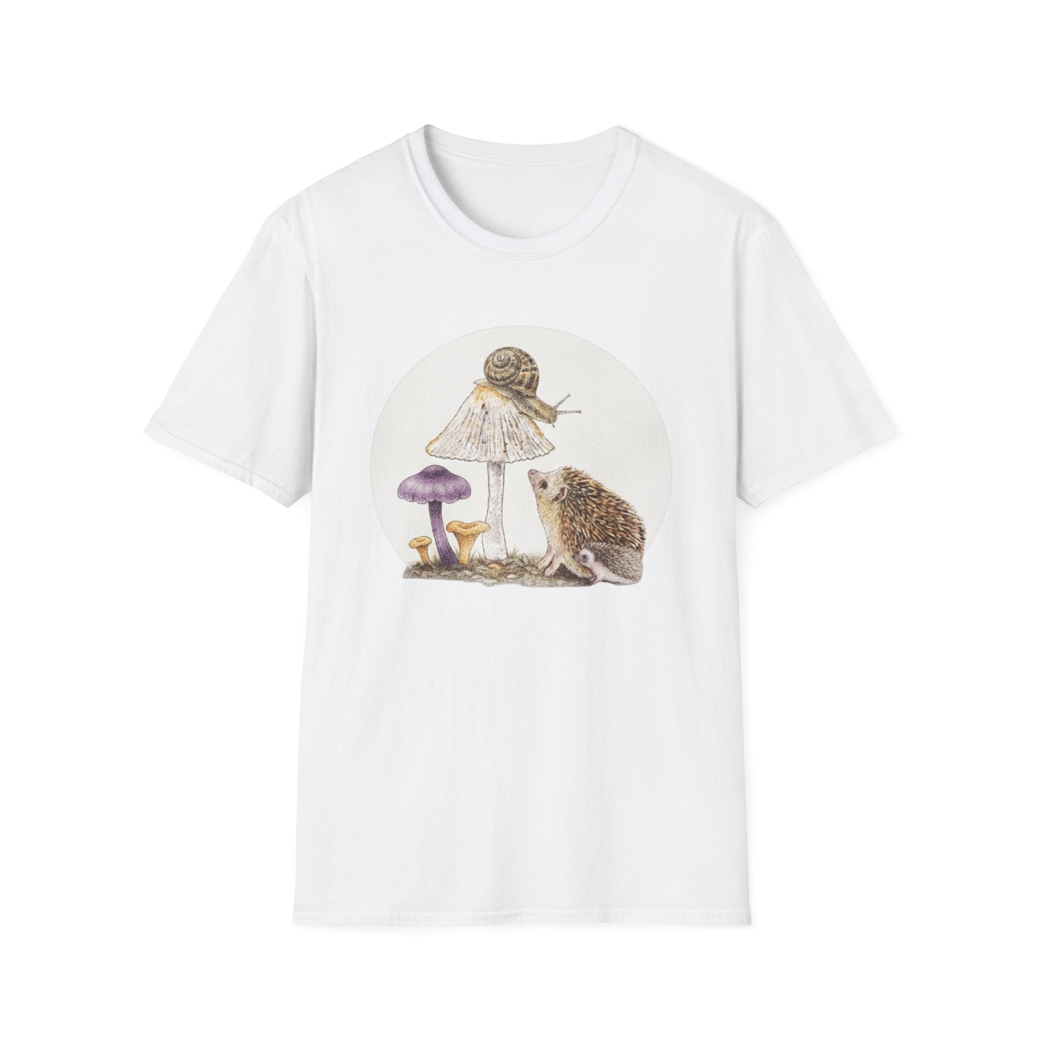 Hedgehog & Snail Mushroom T-Shirt