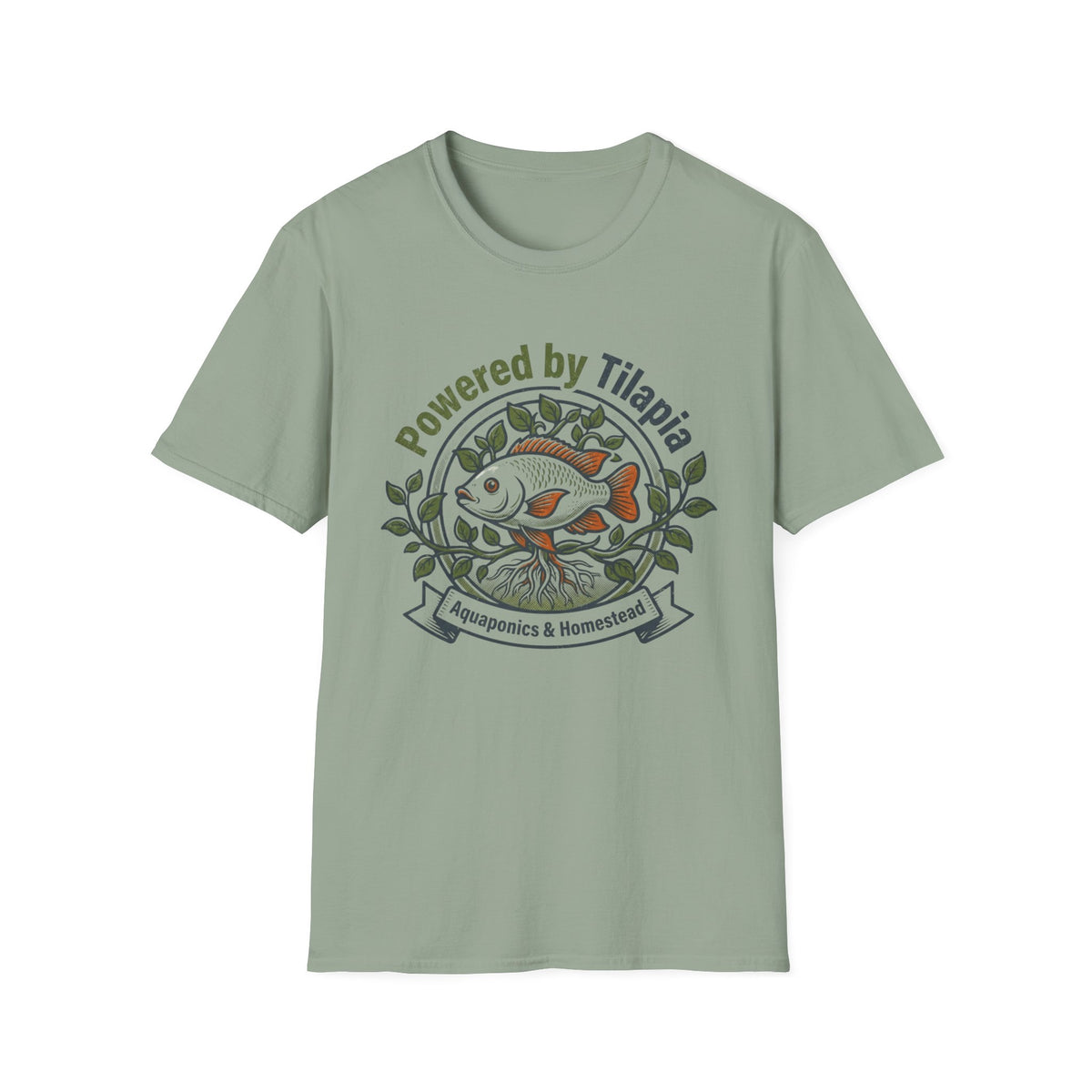 Powered by Tilapia Aquaponics Tee
