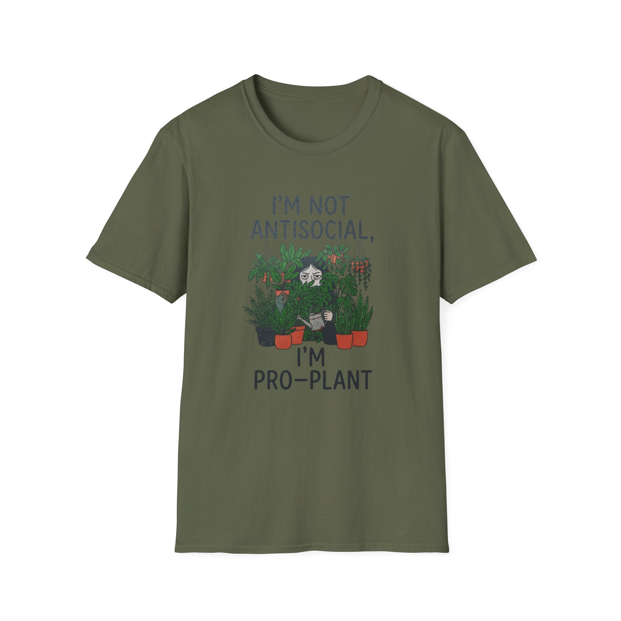 "I'm Not Antisocial, I'm Pro‑Plant" T-Shirt