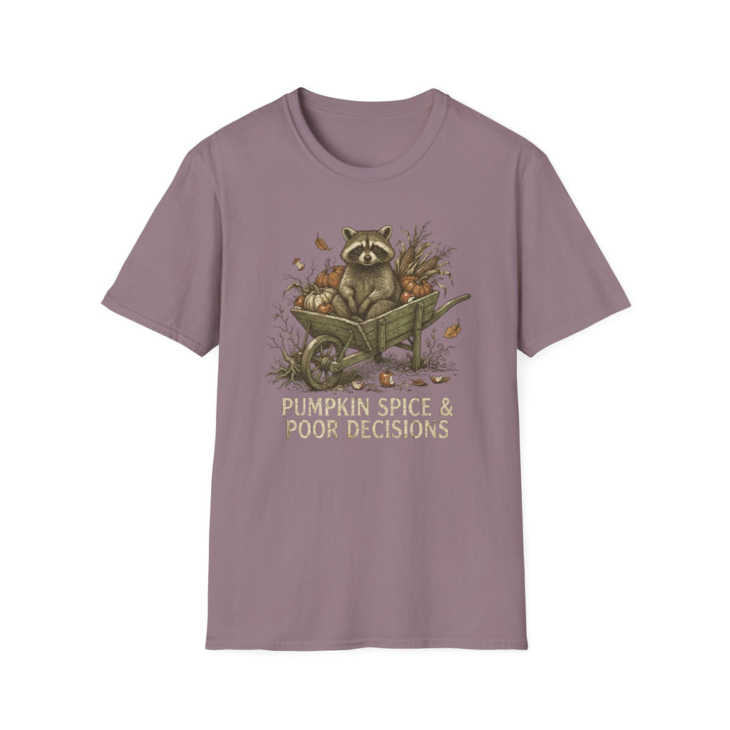 Raccoon Wheelbarrow Pumpkin T-Shirt