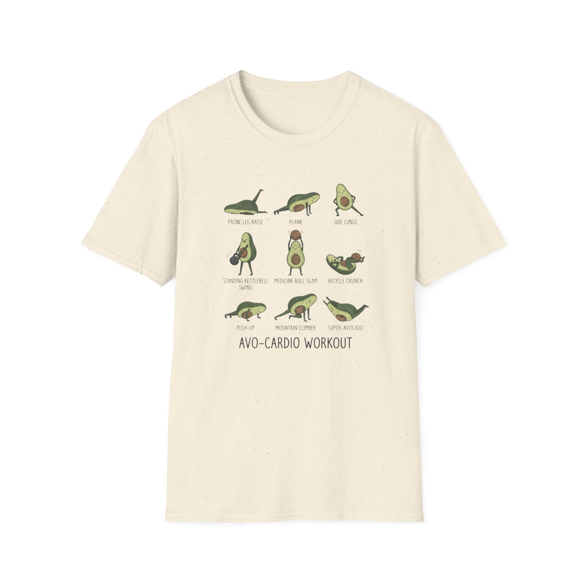 Cute Avocado Exercise Pose T-Shirt