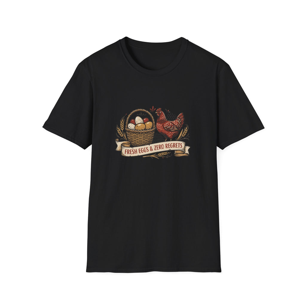 Fresh Eggs & Zero Regrets Chicken Farm T-Shirt