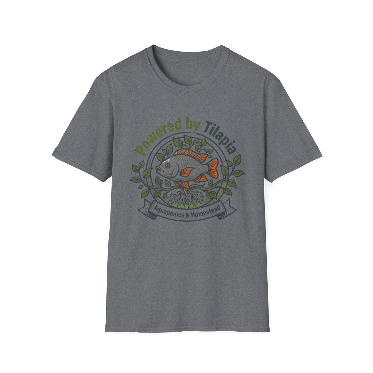Powered by Tilapia Aquaponics Tee