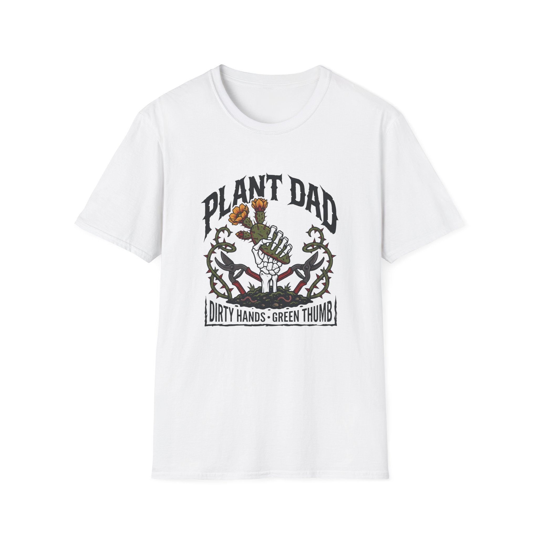 Skeleton Hand Holding Succulent, Plant Dad T-Shirt