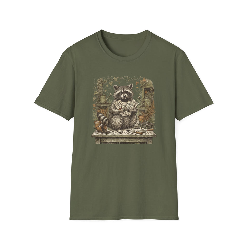 Raccoon Gardening T-Shirt