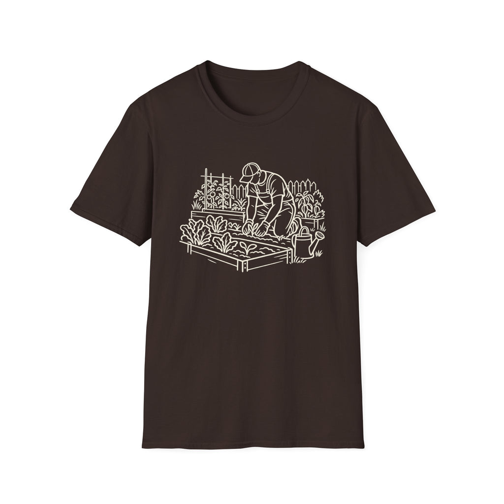 Line Art Vegetable Garden T-Shirt