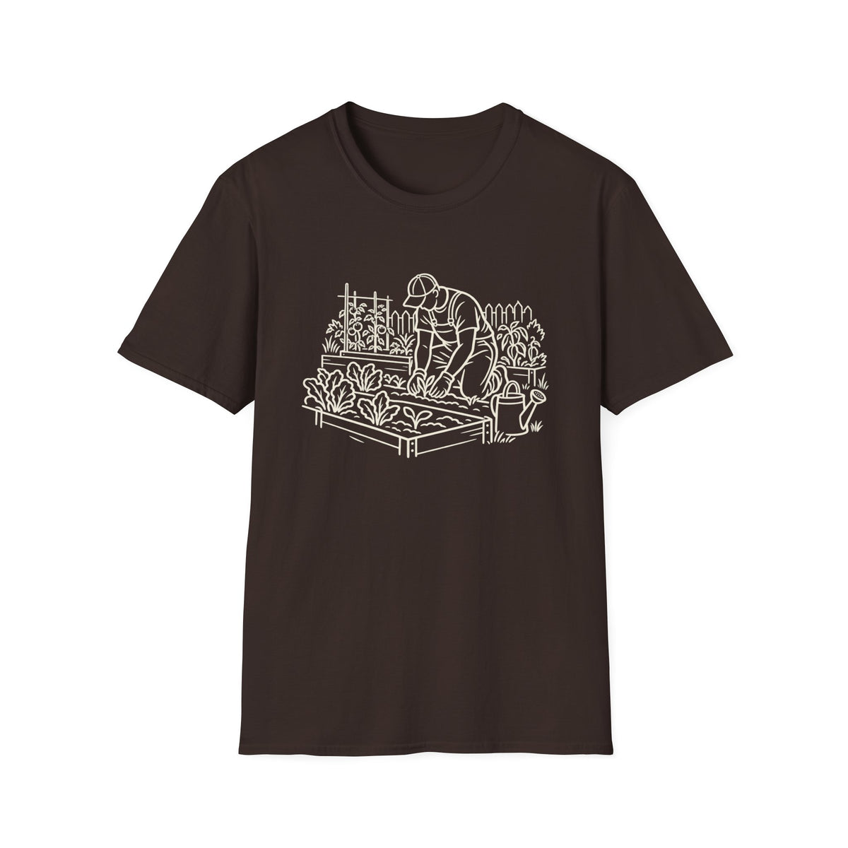 Line Art Vegetable Garden T-Shirt