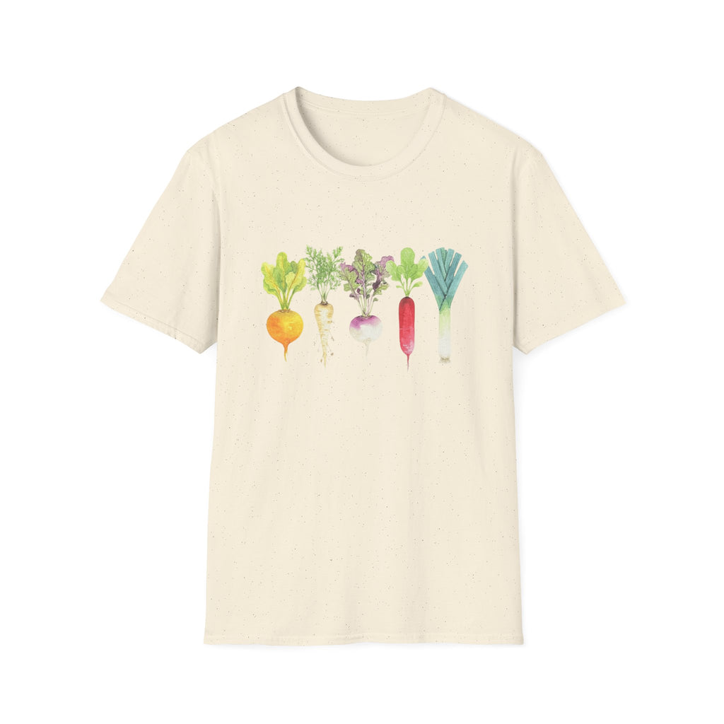 Watercolor Root Veggies Graphic T-Shirt