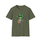 Cool Broccoli Playing Guitar T-Shirt