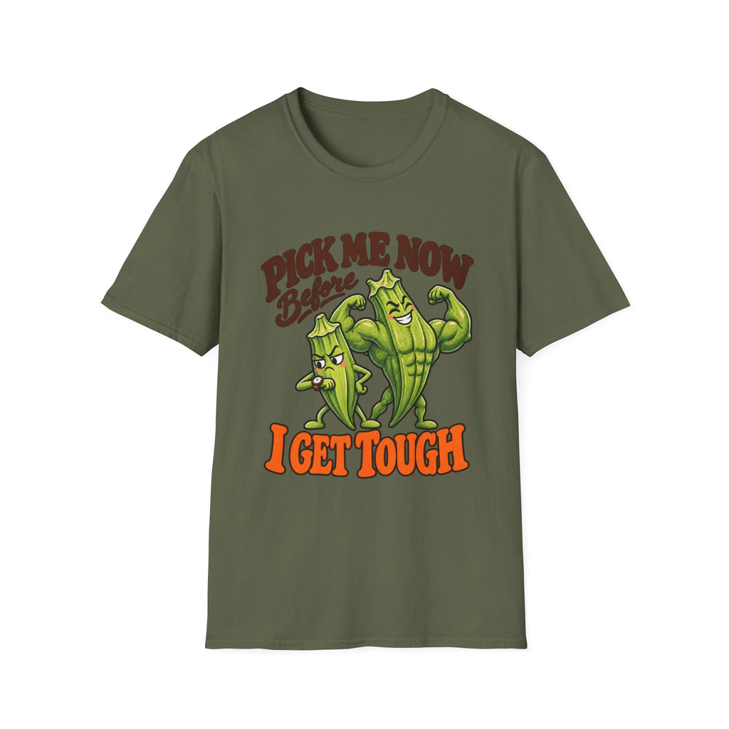 Funny Okra Muscle Graphic Tee