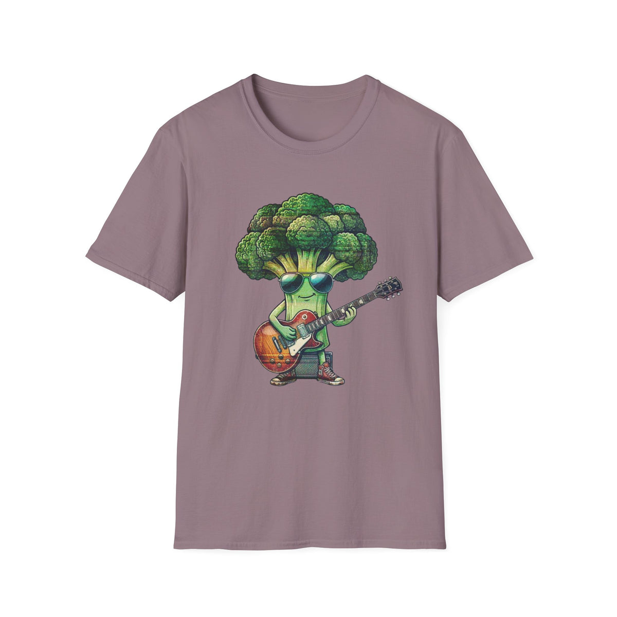 Cool Broccoli Playing Guitar Tee