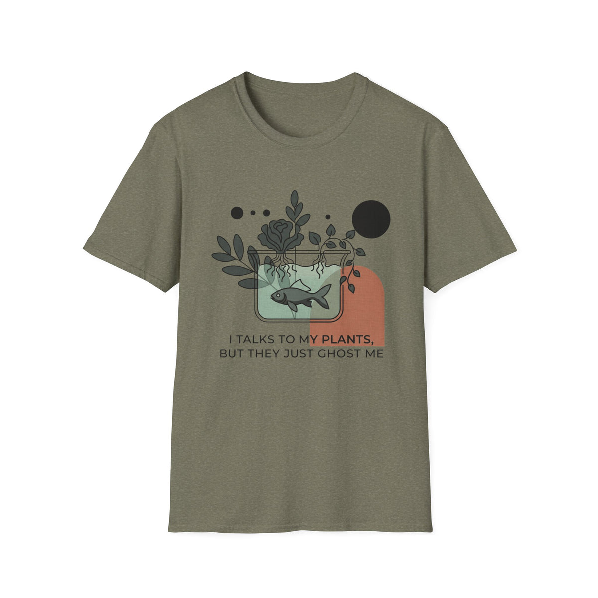 Plant & Fish Graphic T-Shirt