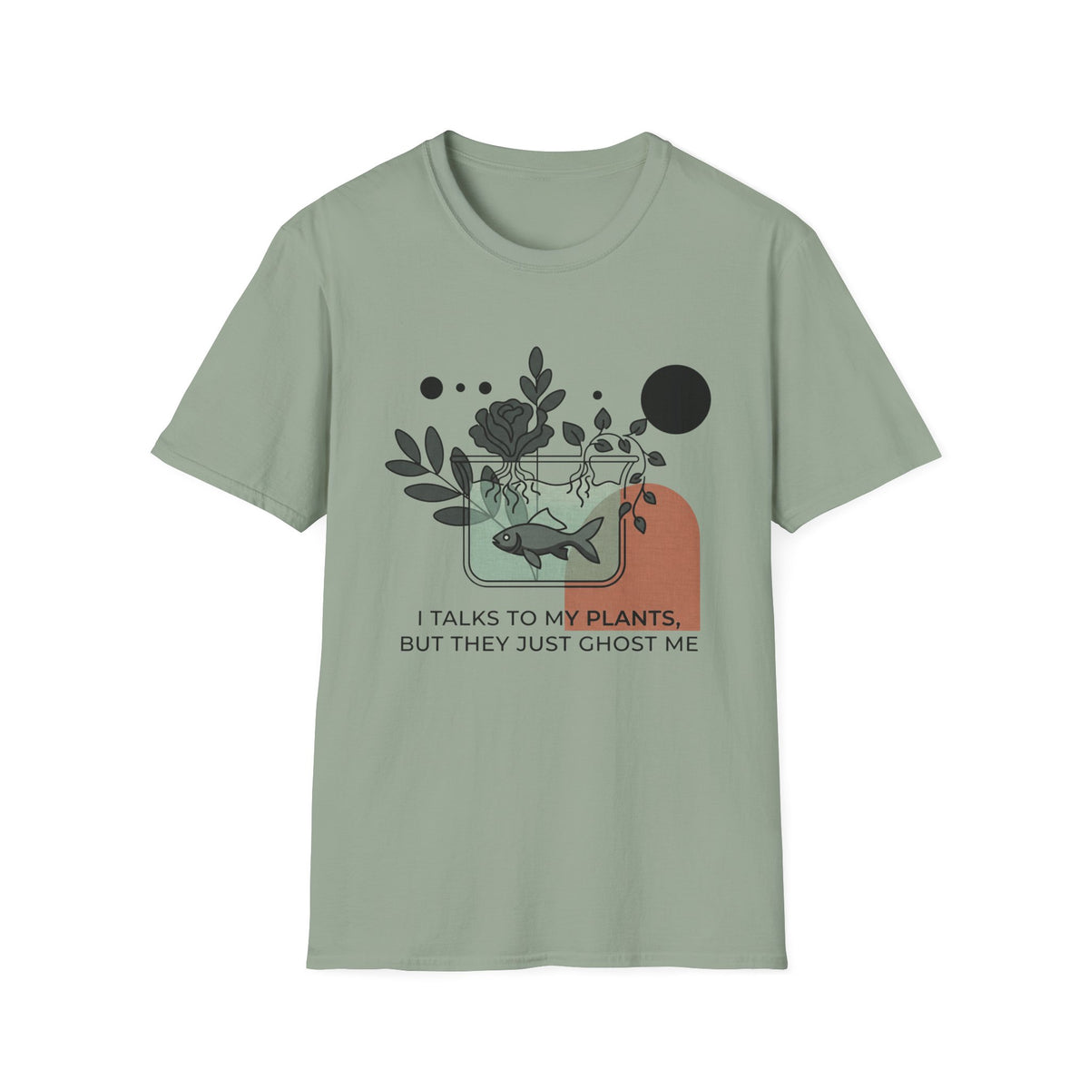 Plant & Fish Graphic T-Shirt