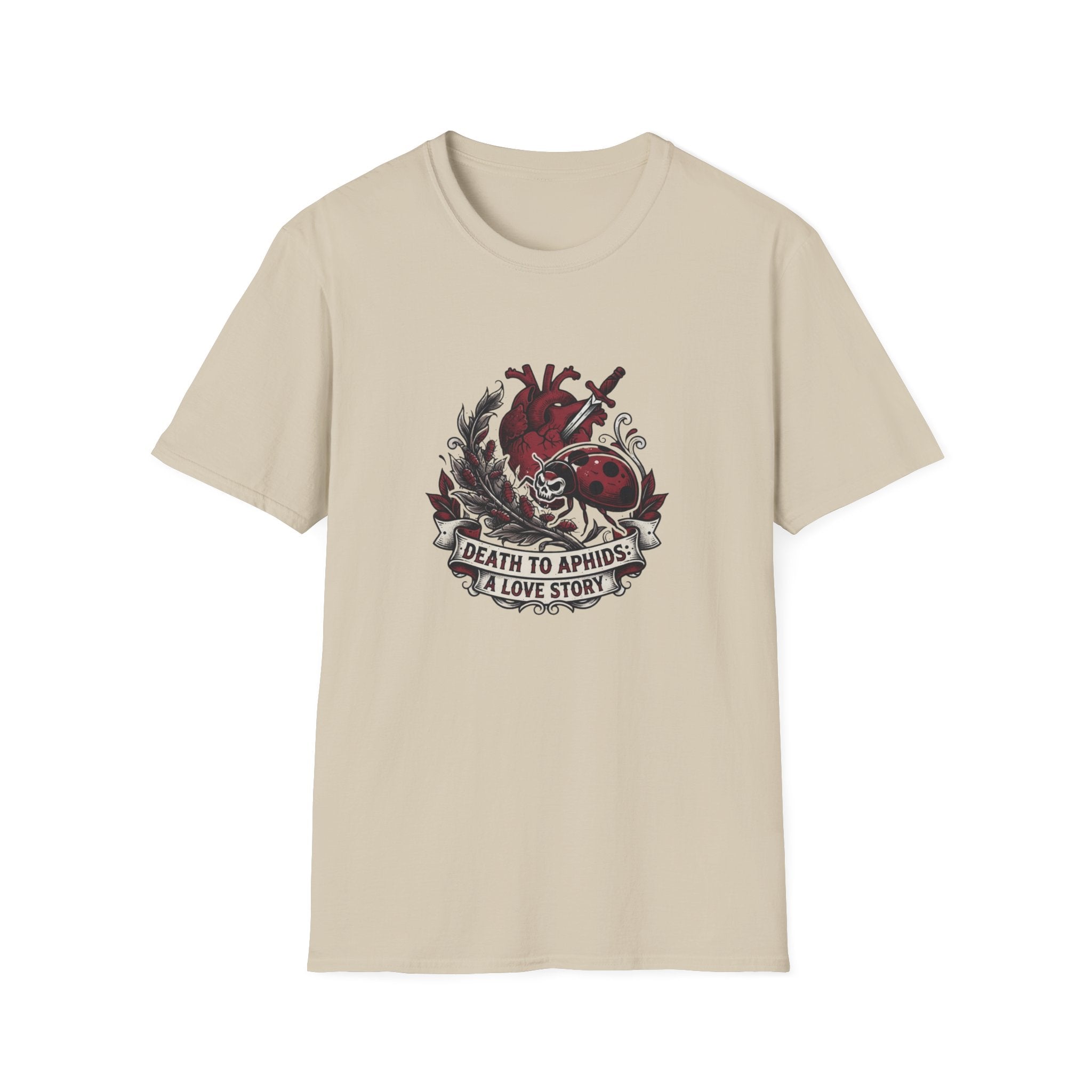 Anatomical Heart & Ladybug Tattoo Design T-Shirt