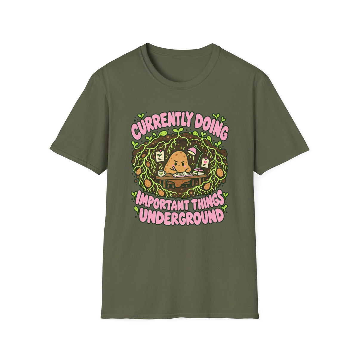potato working at a underground T-Shirt