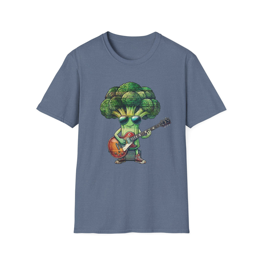 Cool Broccoli Playing Guitar Tee