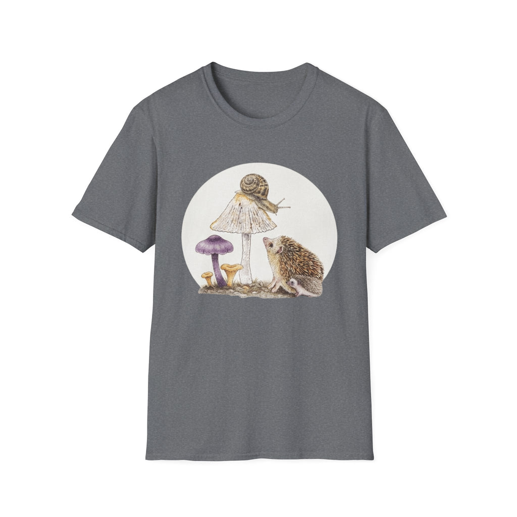 Hedgehog & Snail Mushroom T-Shirt