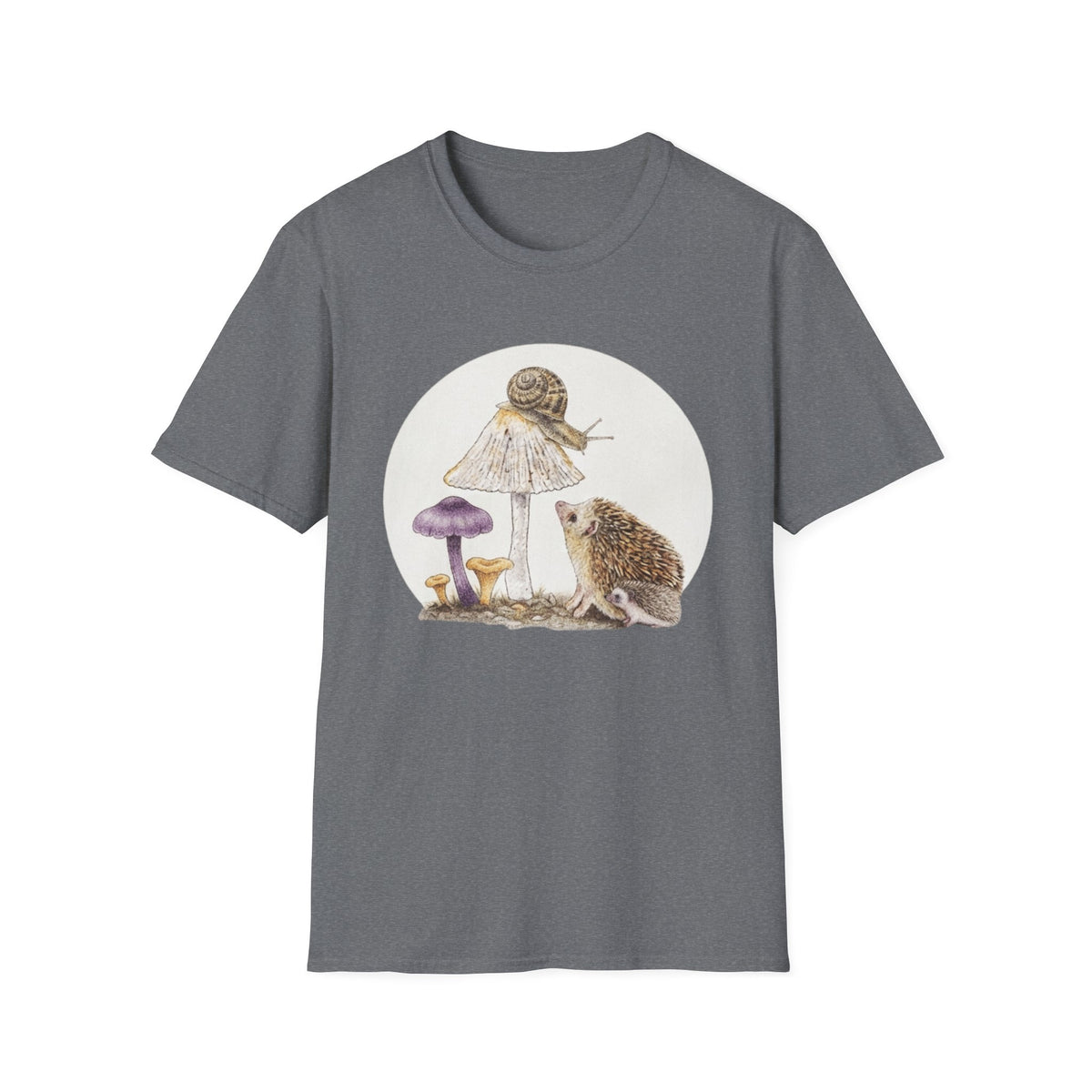 Hedgehog & Snail Mushroom T-Shirt