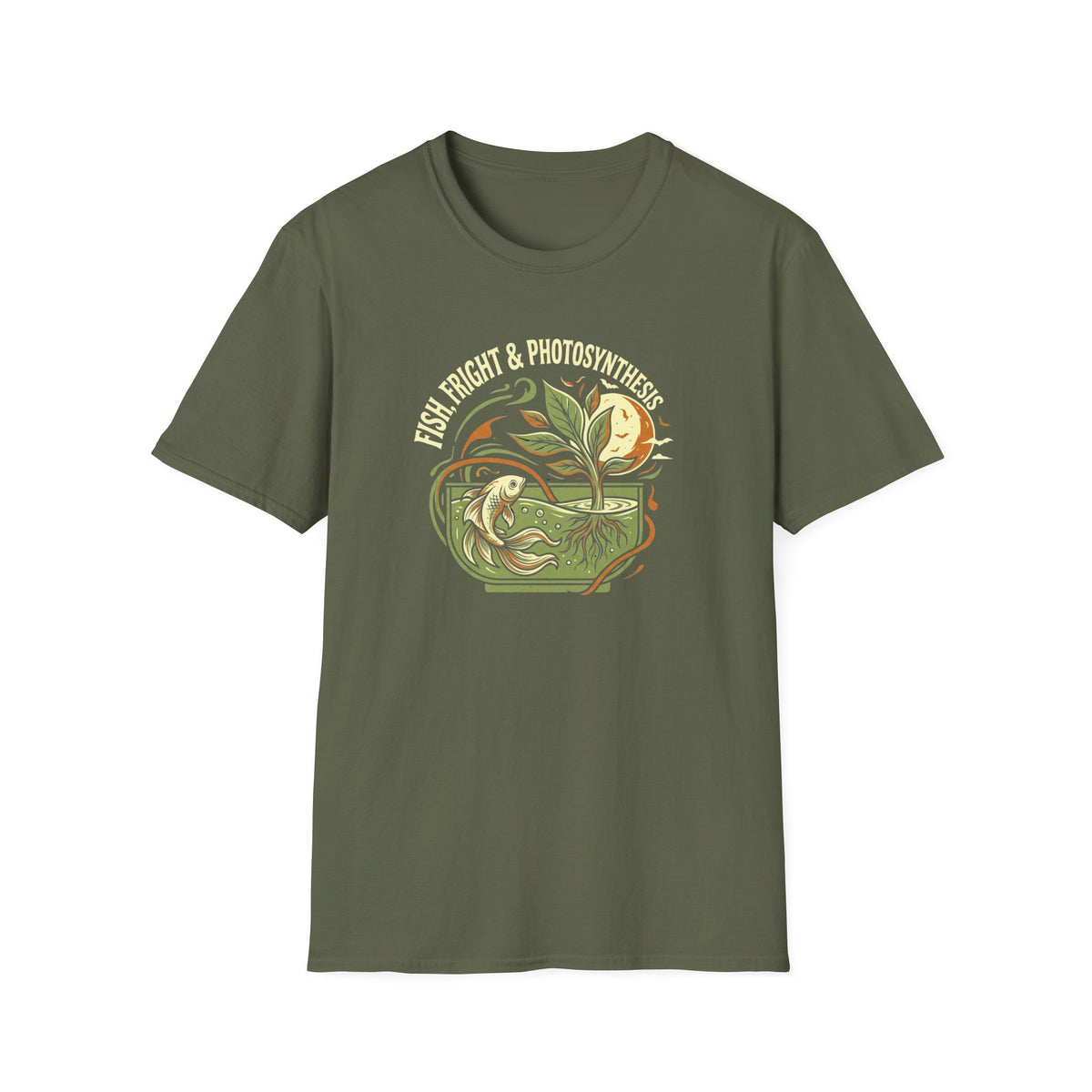 Retro Plant & Fish T-Shirt