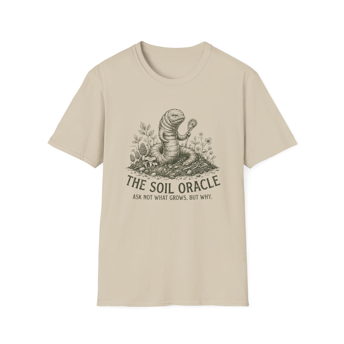 The Soil Oracle Worm Illustration T-Shirt