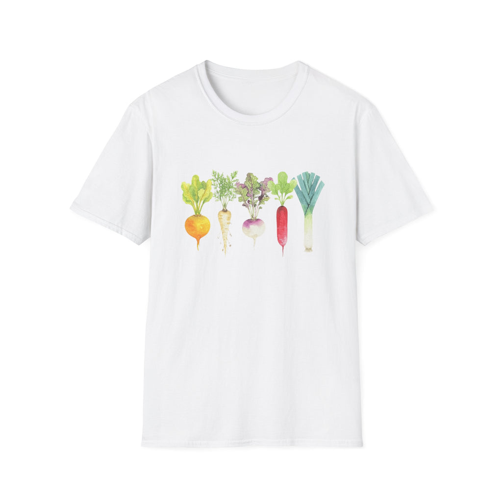 Watercolor Root Veggies Graphic T-Shirt
