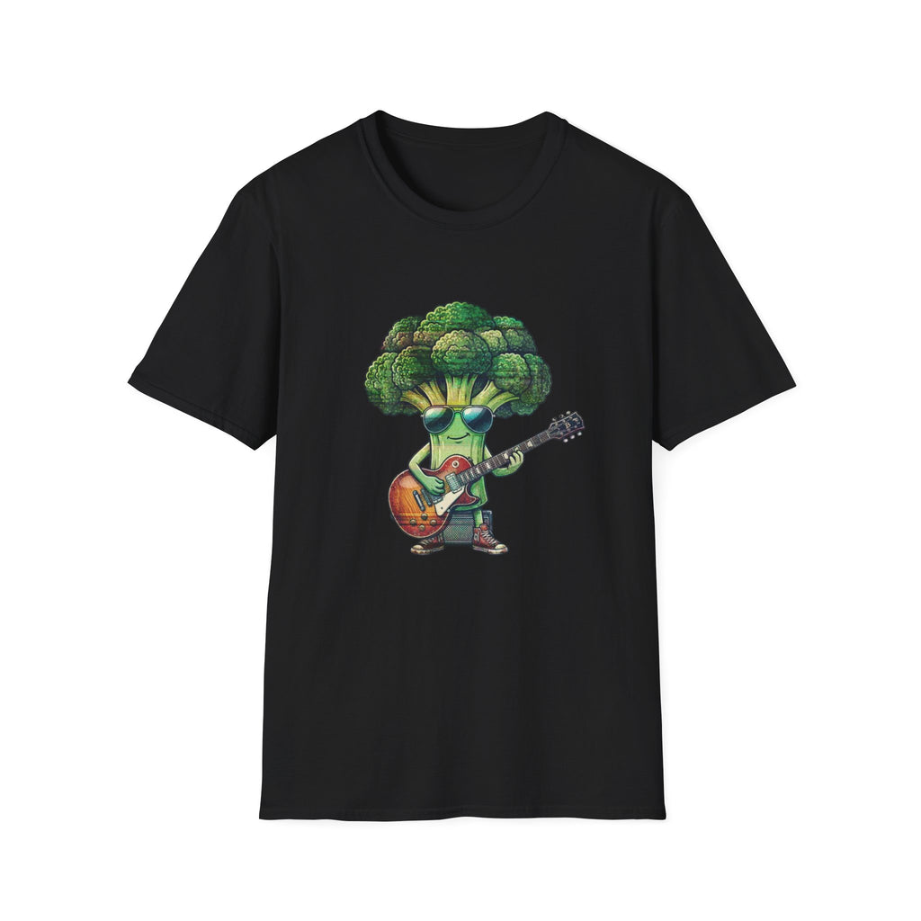 Cool Broccoli Playing Guitar T-Shirt