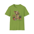 Golden Retriever with Plants Garden T-Shirt