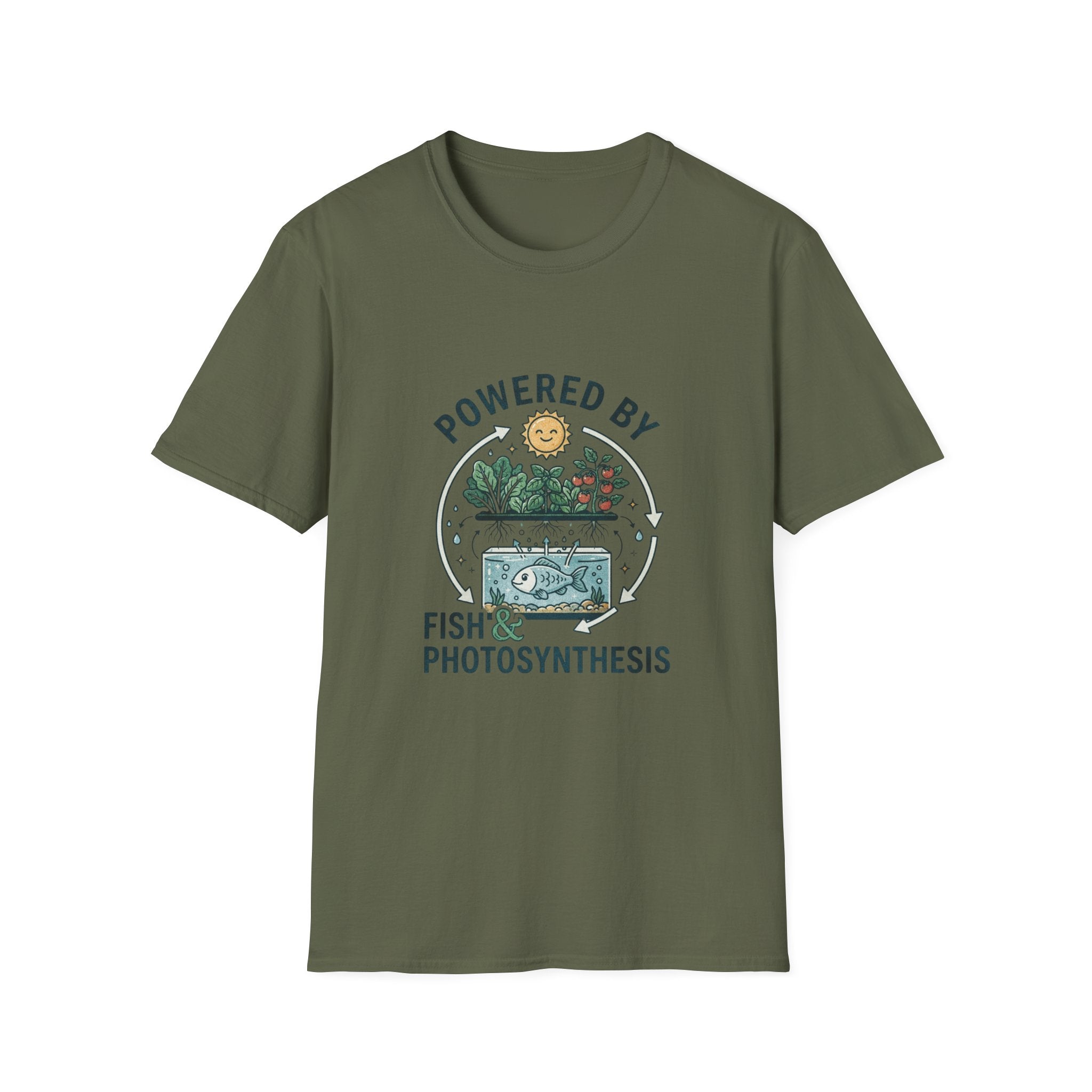 Powered by Tilapia and Pure Aquaponics T-Shirt