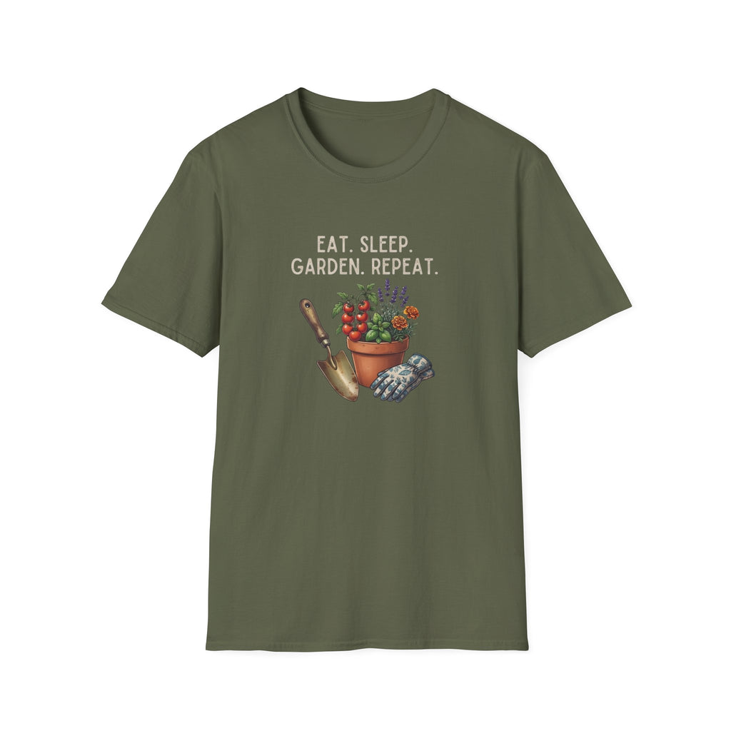 "Eat. Sleep. Garden. Repeat."T-Shirt