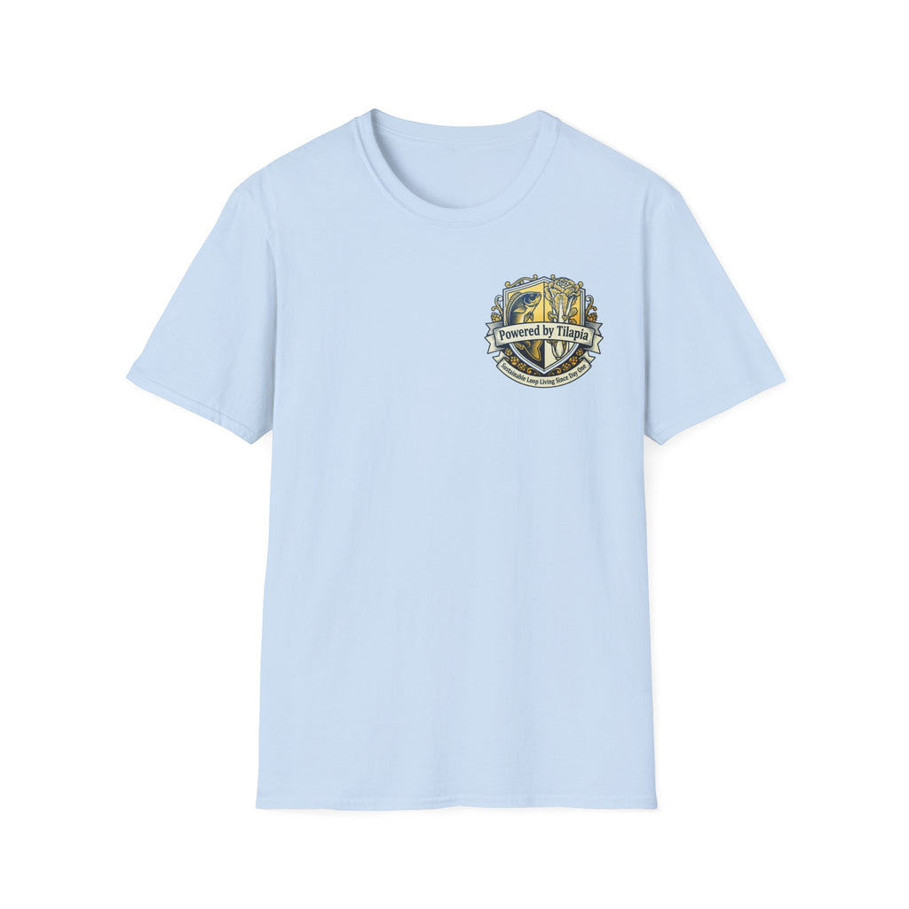 "Powered by Tilapia" Crest Graphic T-Shirt