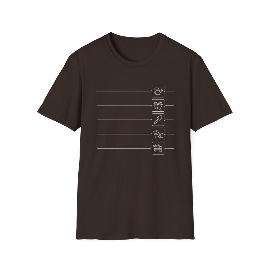 Minimalist Gardening Icons T-Shirt