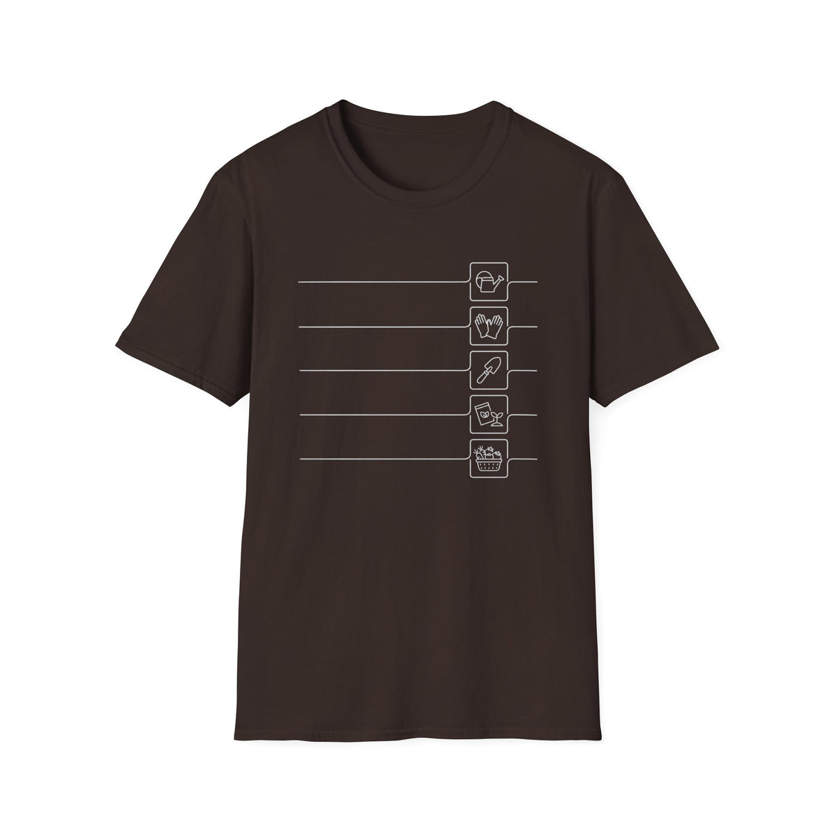 Minimalist Gardening Icons T-Shirt