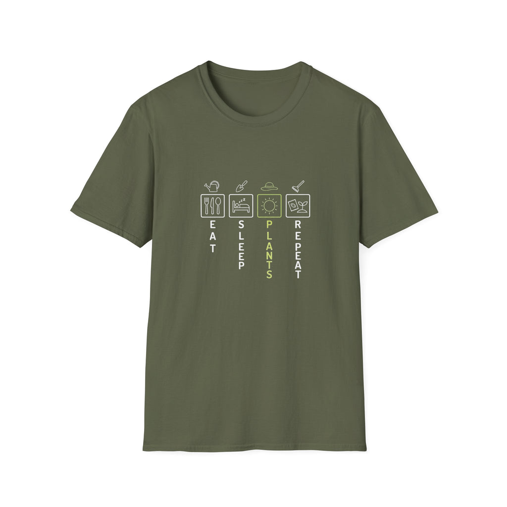 Eat Sleep Plants Repeat Graphic T-Shirt