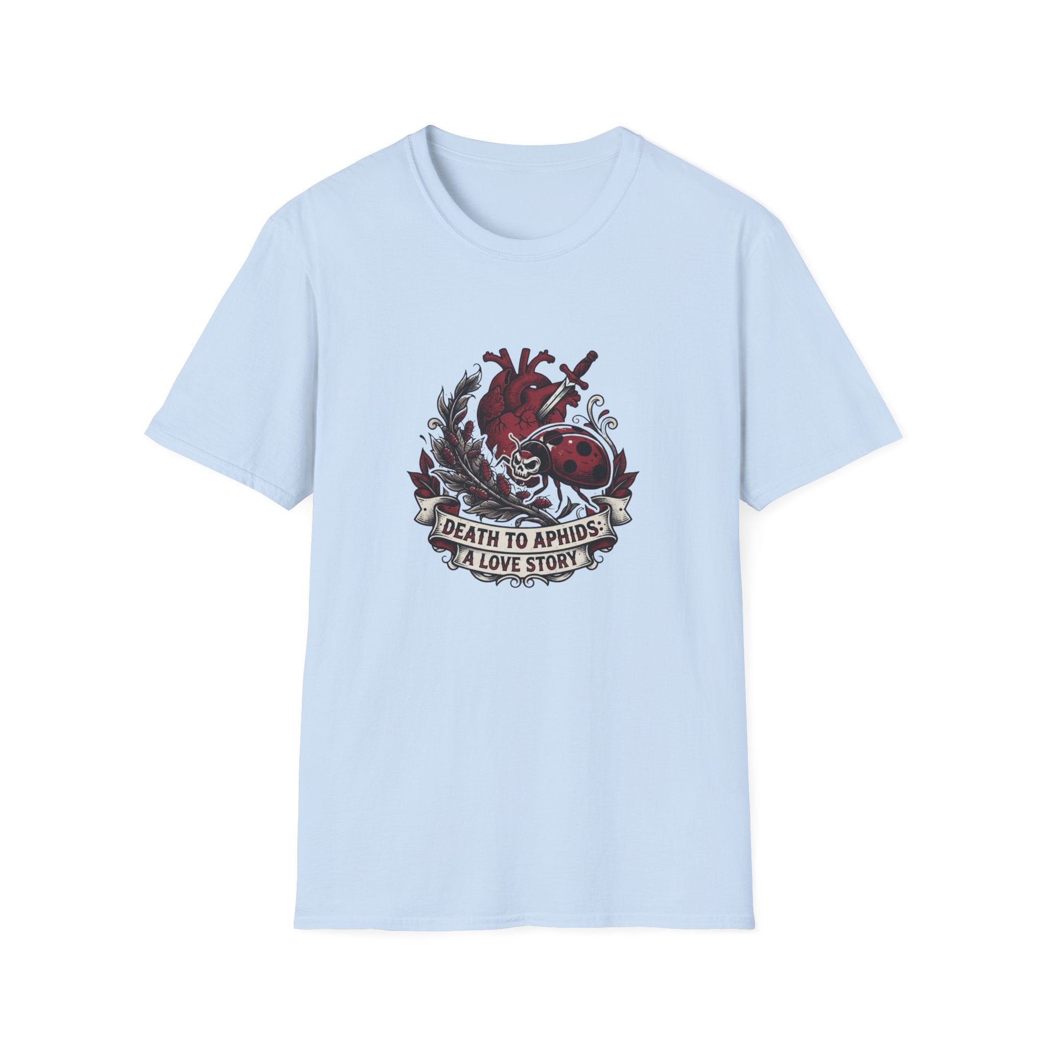 Anatomical Heart & Ladybug Tattoo Design T-Shirt