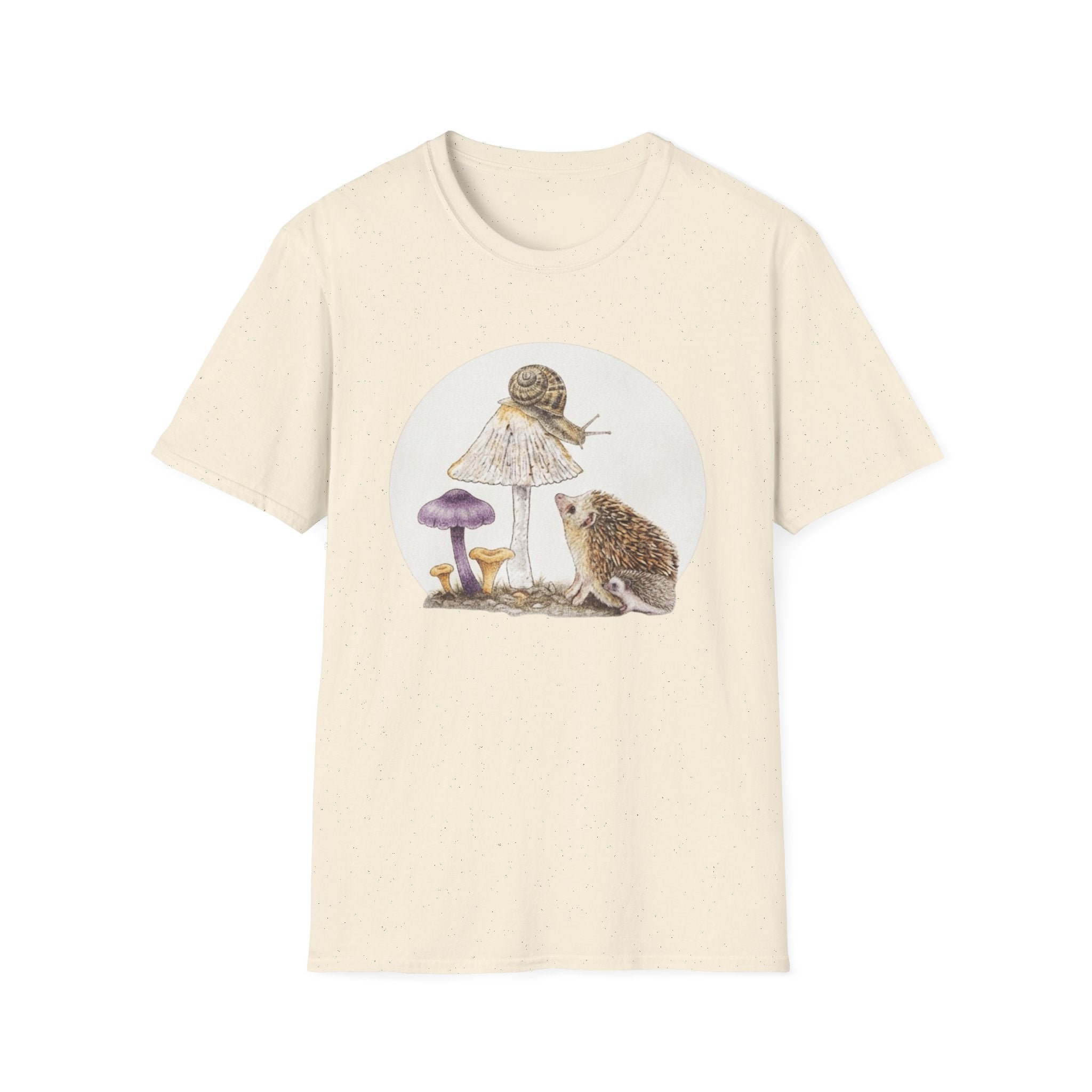 Hedgehog & Snail Mushroom T-Shirt