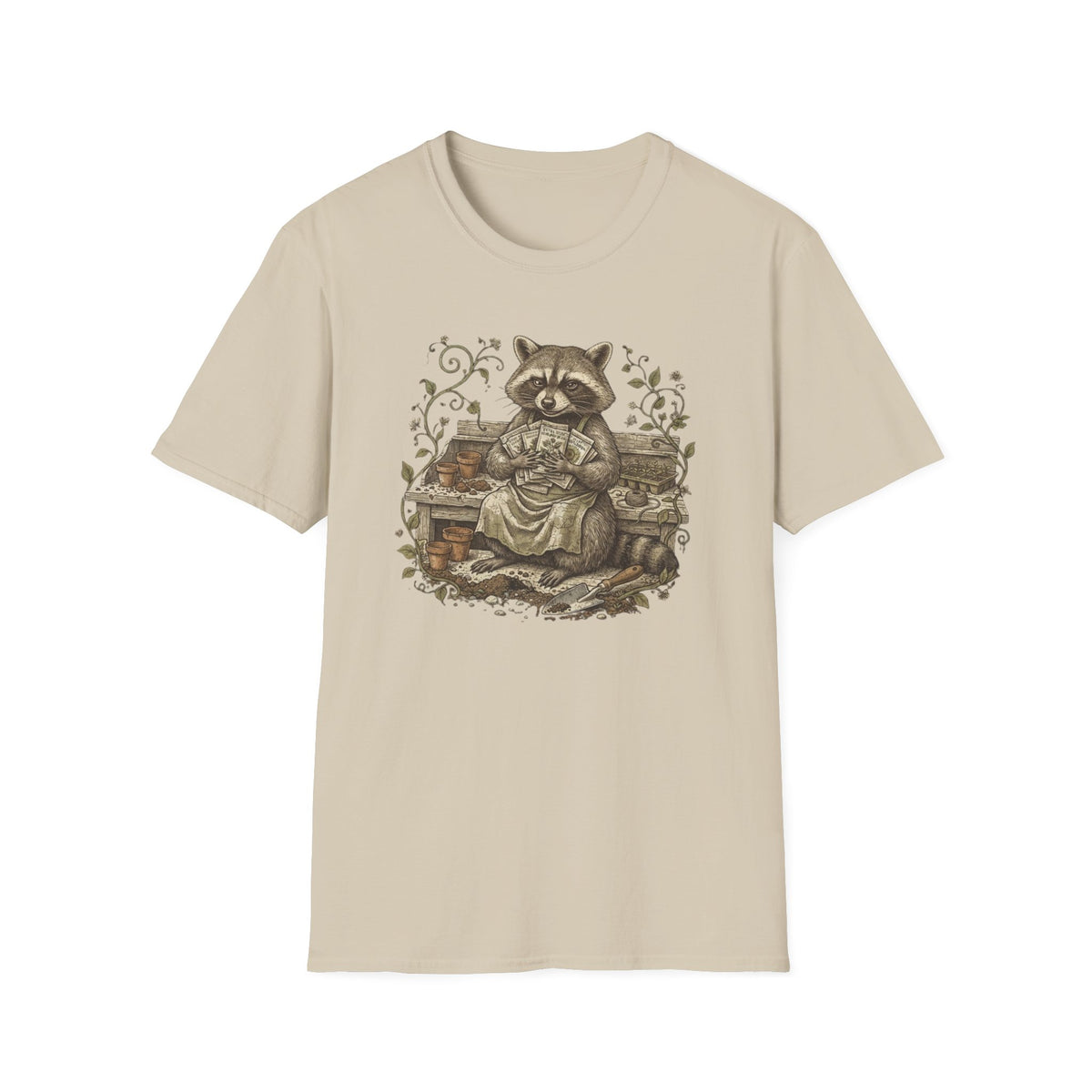 Raccoon Gardening T-Shirt