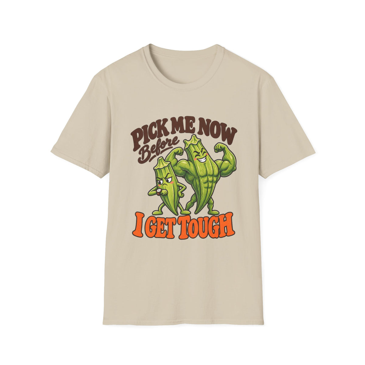 Funny Okra Muscle Graphic Tee