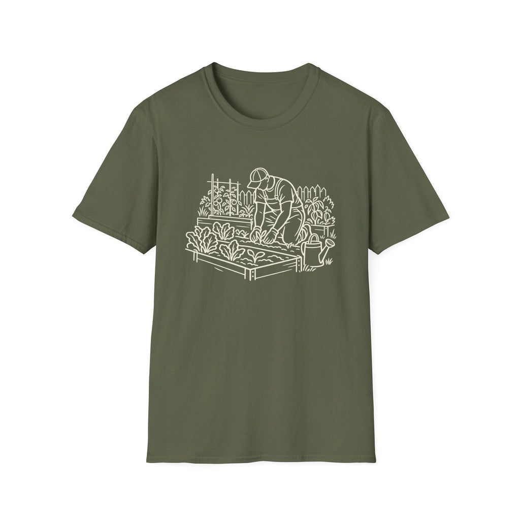 Line Art Vegetable Garden T-Shirt