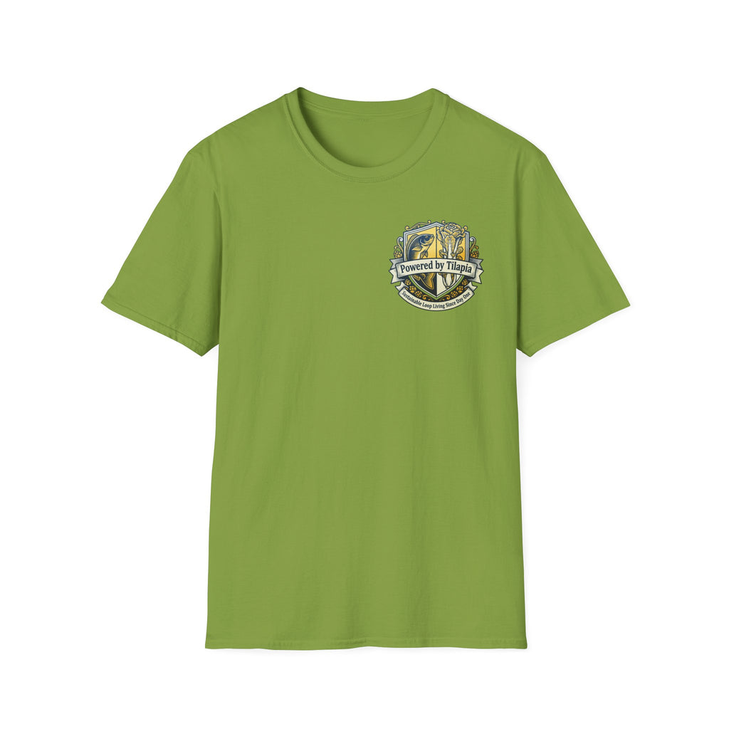 "Powered by Tilapia" Crest Graphic T-Shirt