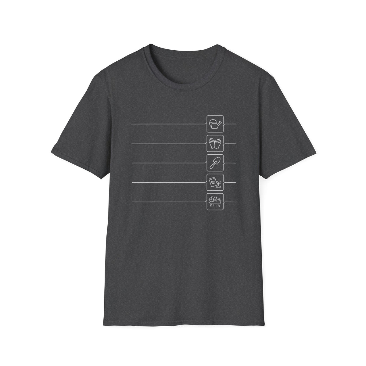 Minimalist Gardening Icons T-Shirt