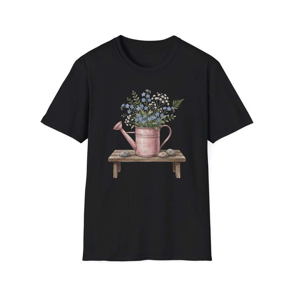 Floral Watering Can T-Shirt