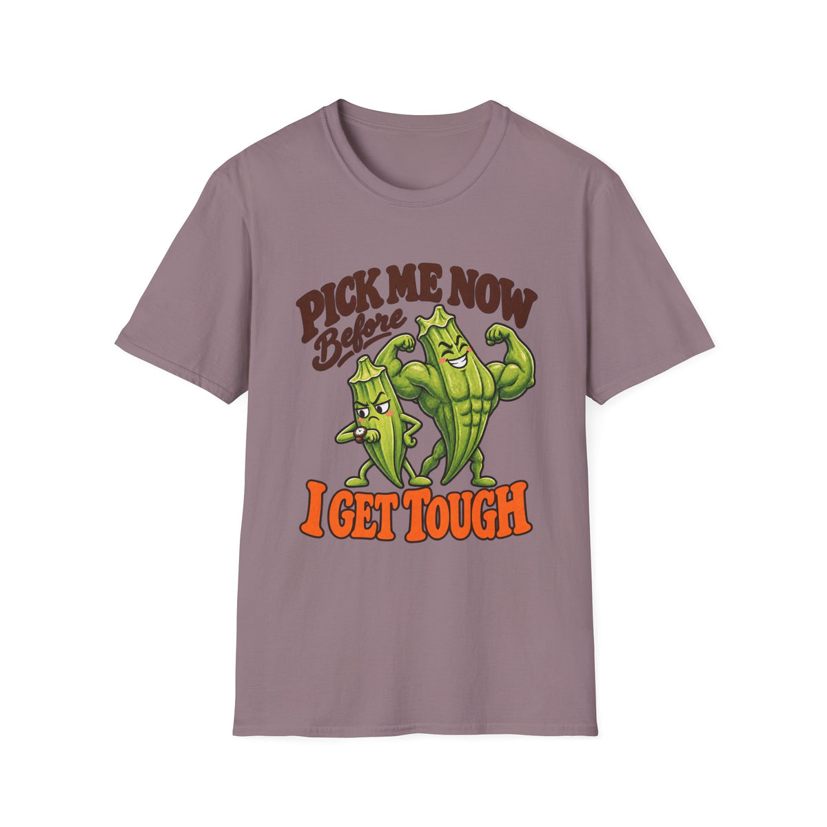 Funny Okra Muscle Graphic Tee
