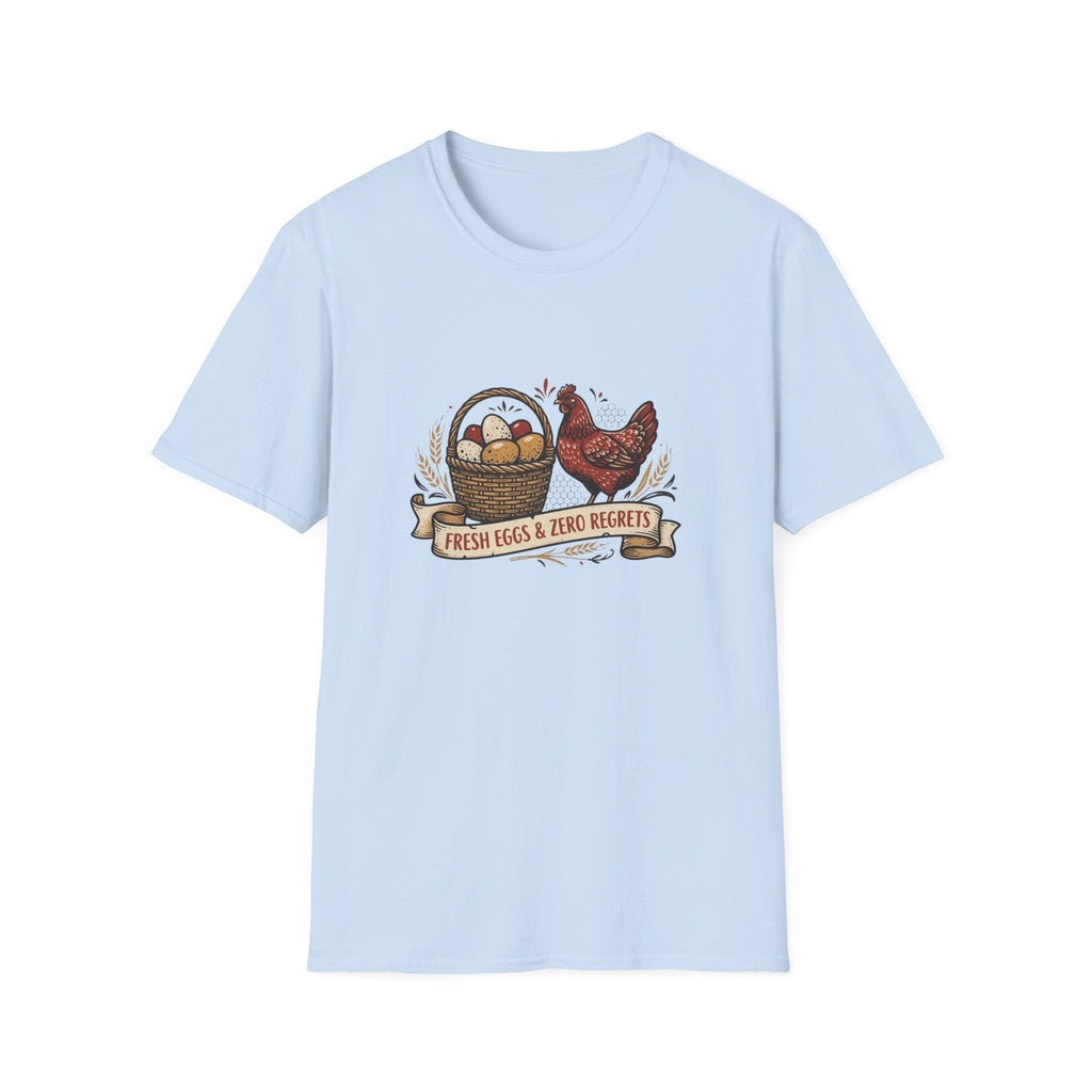 Fresh Eggs & Zero Regrets Chicken Farm T-Shirt