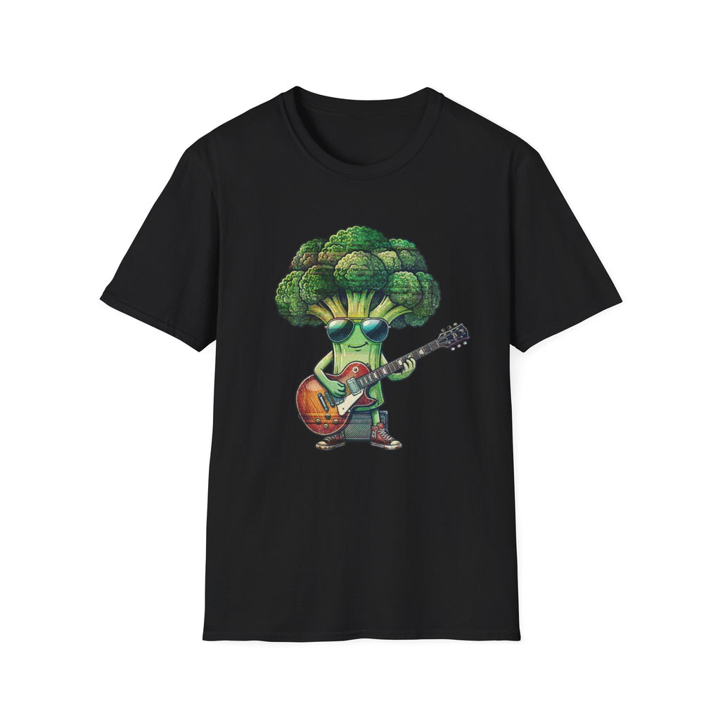 Cool Broccoli Playing Guitar Tee