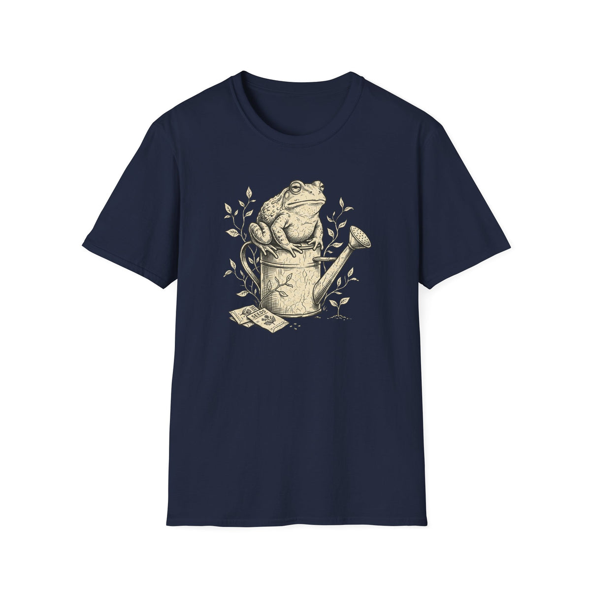 Frog on Watering Can T‑Shirt