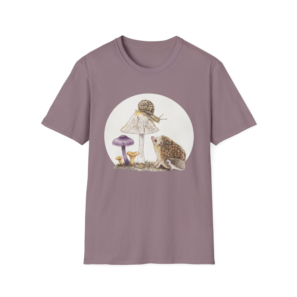 Hedgehog & Snail Mushroom T-Shirt